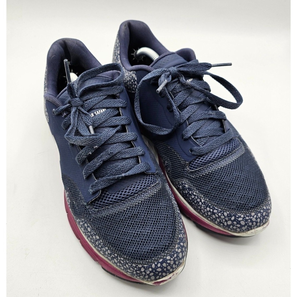 Nike Womens Lunarlon Safari Sneakers Size 8.5 Blue Mesh Laceup Comfort‎ Athletic